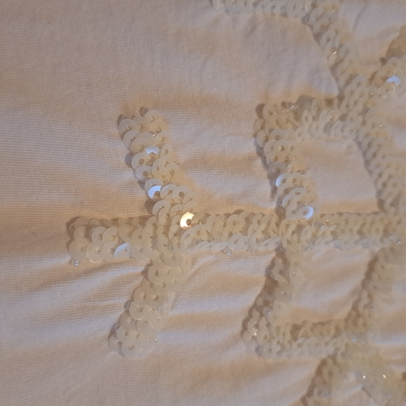 Coldwater Creek women's size XL off white, snowflake shirt, New - Picture 2 of 5